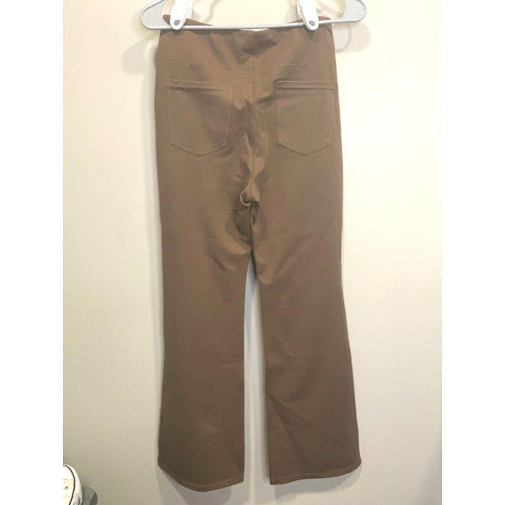 NWT Halara Flex High Waisted Back Side Pocket Flare Teak Brown Pants Size PS - Picture 3 of 8
